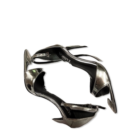 Schutz Pamela Heels silver Claro shoes stilettos party Revolve NEW Sz 5.5 - Picture 11 of 11
